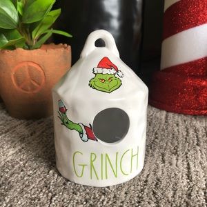 Mini Unique Ceramic Birdhouse with Grinch Design